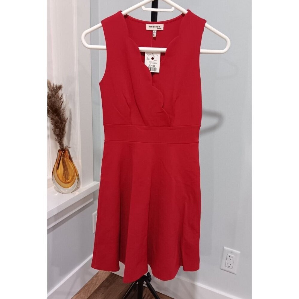 Tags Still On Extra Small Red Womens Dress Monteau Los Angeles XS